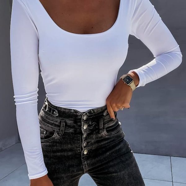 Majica Olja - bela dolg rokav