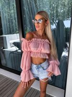 Crop top Aniyah, oranžna - slika 10