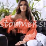 Crop top Aniyah, oranžna