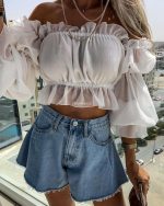 Crop top Aniyah, oranžna - slika 6