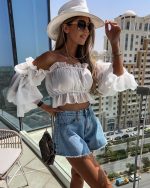 Crop top Aniyah, oranžna - slika 5