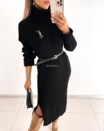 Obleka Cecelia, črna - slika 4