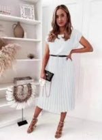 Obleka Alina - bela - slika 3