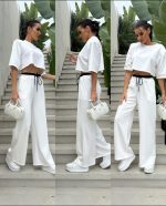 Hlače Ansley, bele - slika 3