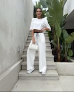 Hlače Ansley, bele - slika 2