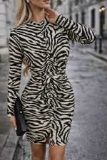 Obleka Paula, bež - slika 2