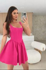 obleka Rubi, pink - slika 2