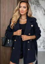 Ženska elegantna jakna Giana, temno modra - slika 3